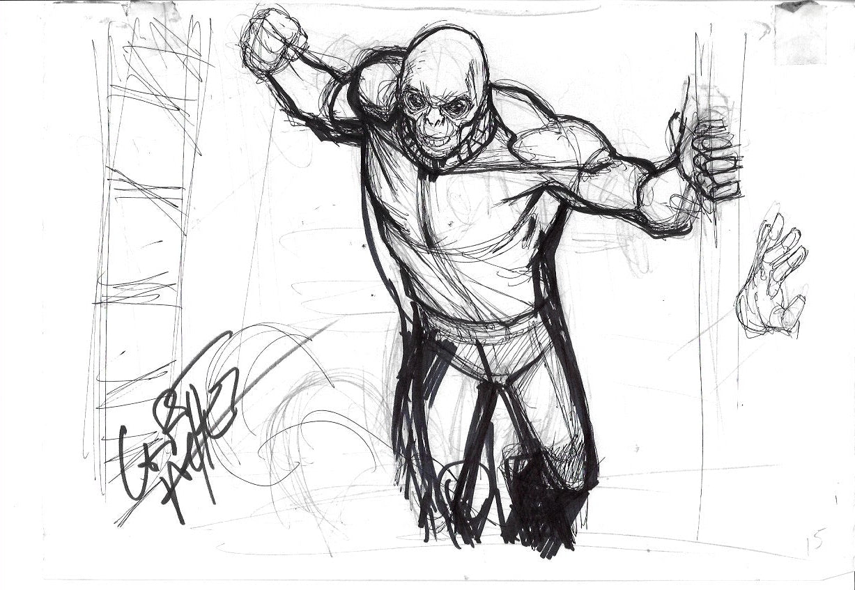 Craneo despiadado con manos - Ultimate Avengers firmado por Carlos Pacheco