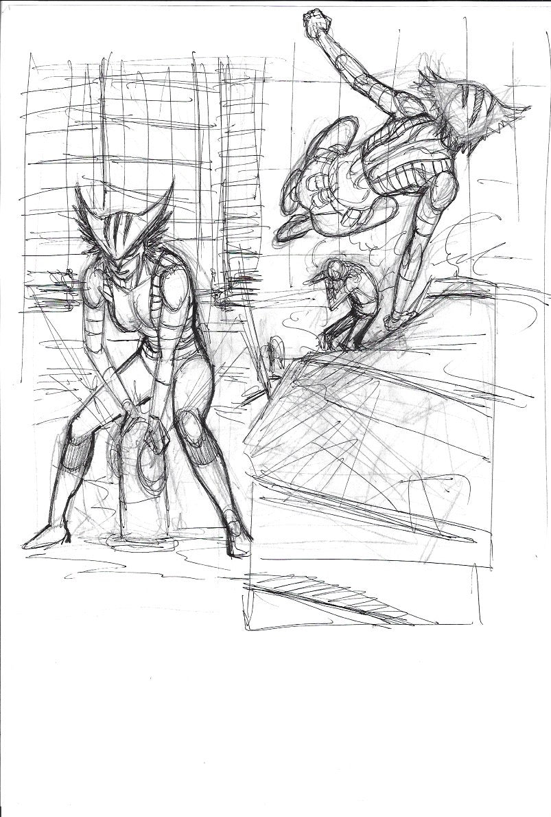 Sketch de HawkGirl - Superman de James Gunn