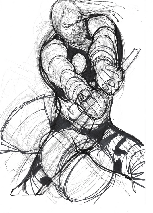 Thor Full Body Sketch