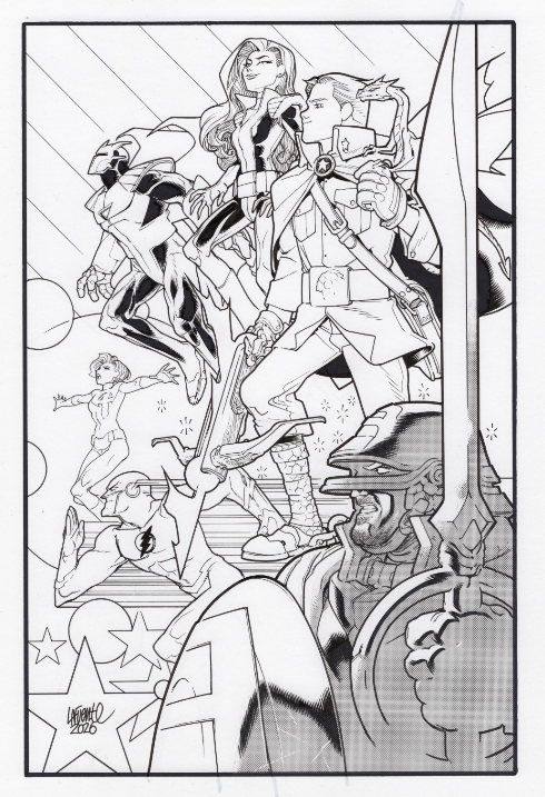 DAVID LAFUENTE - FLASH, INVISBLE WOMAN, FLETCHER ARRWOSMITH, DRAC DE FERRO & SHIELDMEN