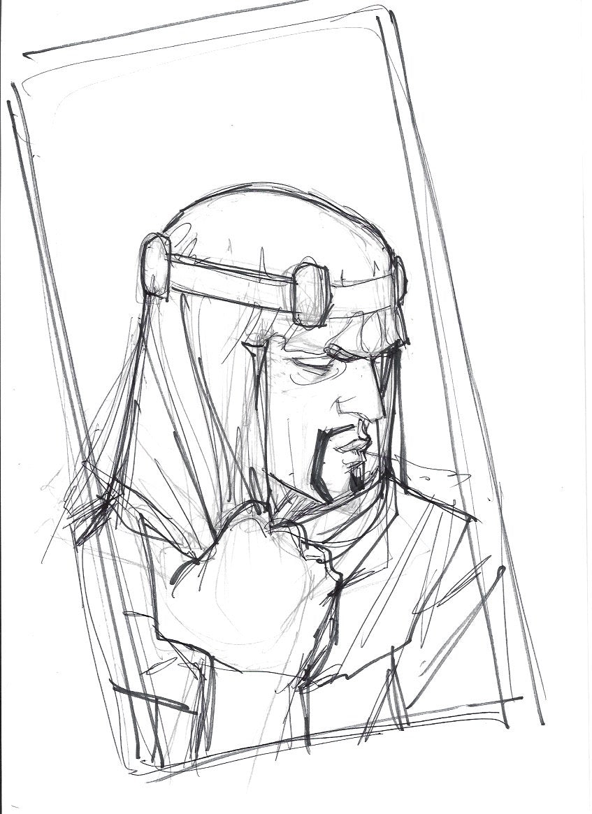Sketch Busto de Siroco - La caída de Camelot