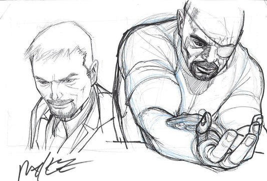 Gregg y Nick Furia Brazos- Ultimate Avengers  Firmado por Carlos Pacheco