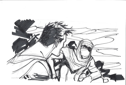 Sketch de Superman y Siroco - Caída de Camelot