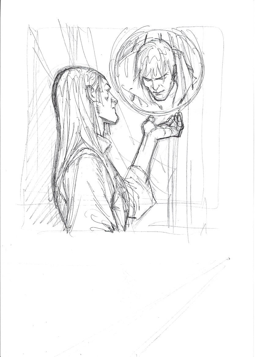 Sketch Arion derrotado - La caída de Camelot