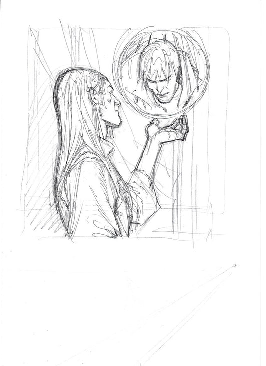 Sketch Arion derrotado - La caída de Camelot