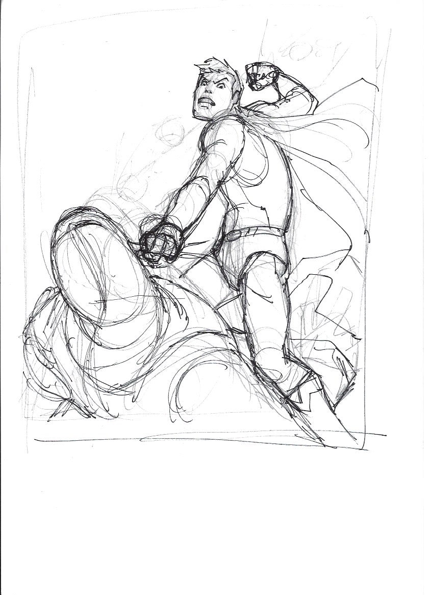 Sketch Superman golpe sujeto 17 - La caída de Camelot