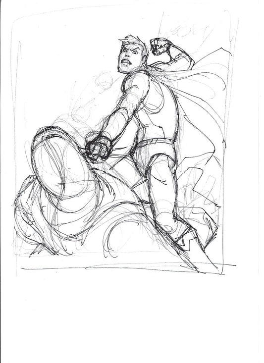 Sketch Superman golpe sujeto 17 - La caída de Camelot