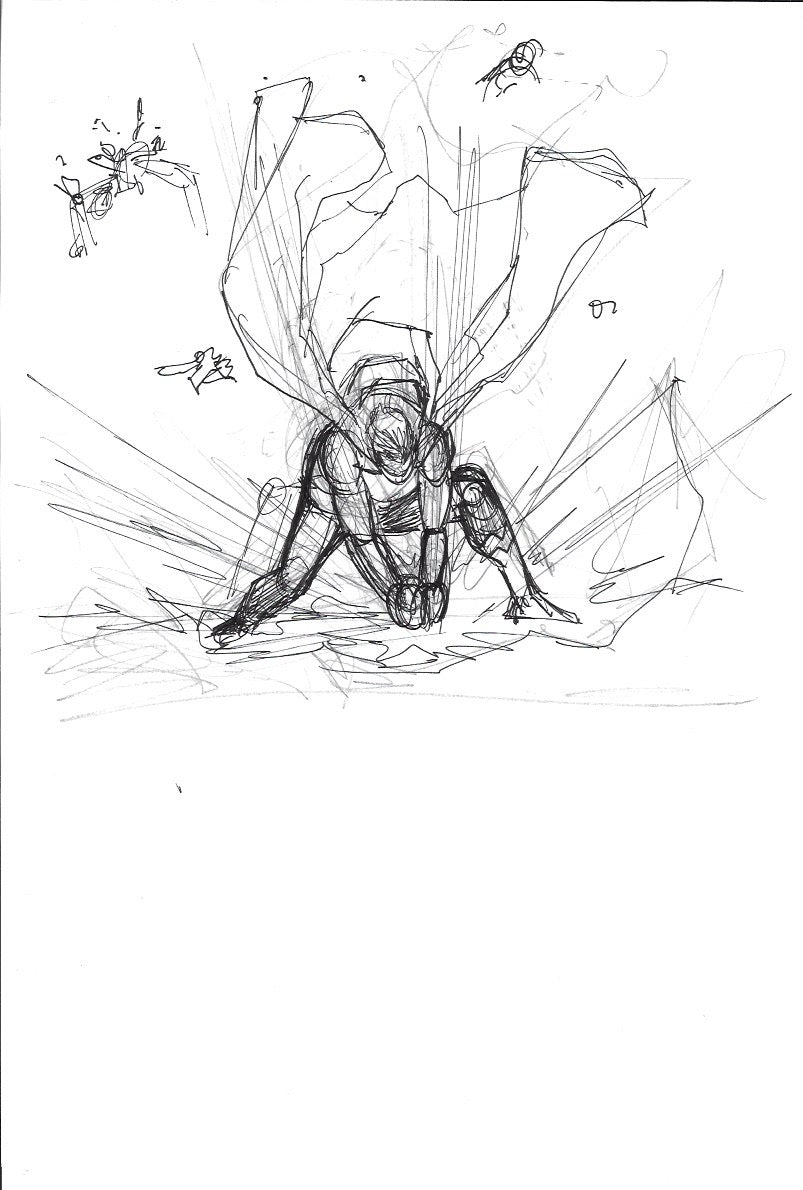 Sketch de Superman  - Caída de Camelot