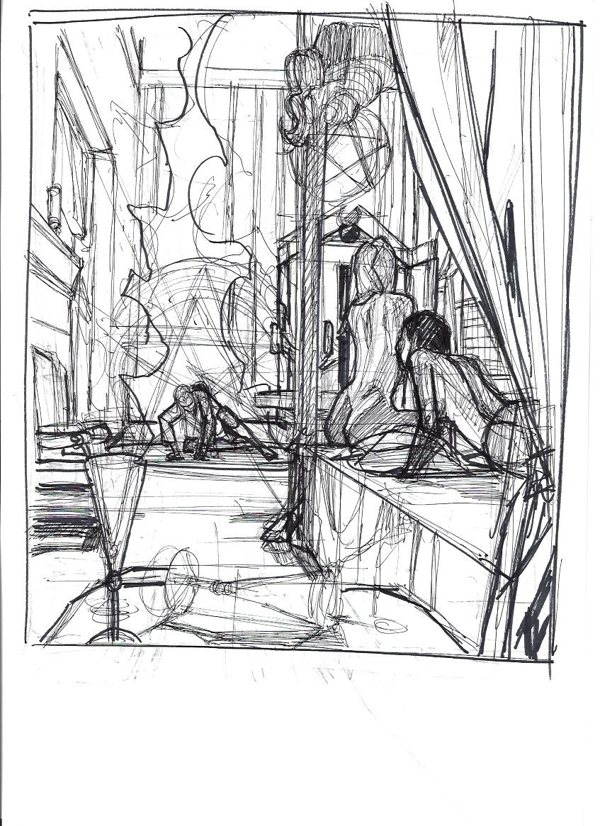Sketch Arion derrotado (pagina A4 completa) - La caída de Camelot