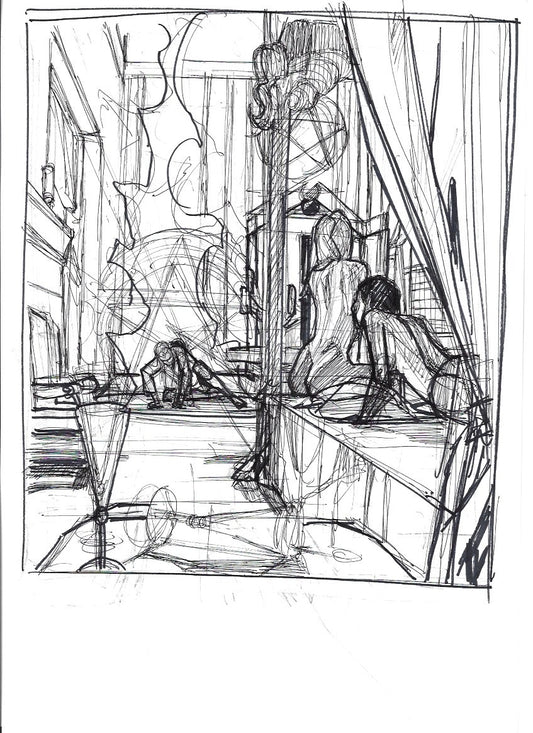 Sketch Arion derrotado (pagina A4 completa) - La caída de Camelot
