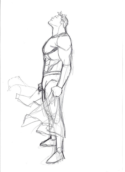 Sketch Superman chequeo mágico - La caída de Camelot