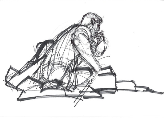 Sketch Superman en el suelo - La caída de Camelot