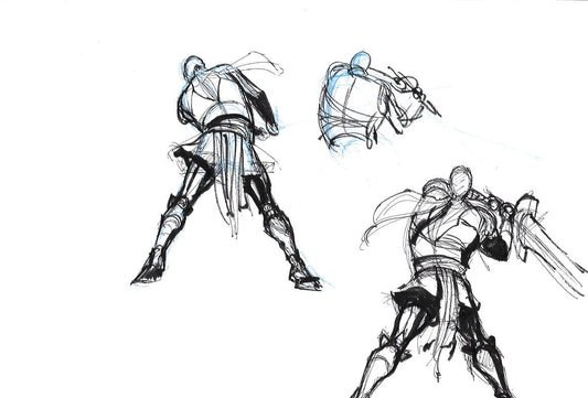 Odin estudios personaje con su espada- Ultimate Thor