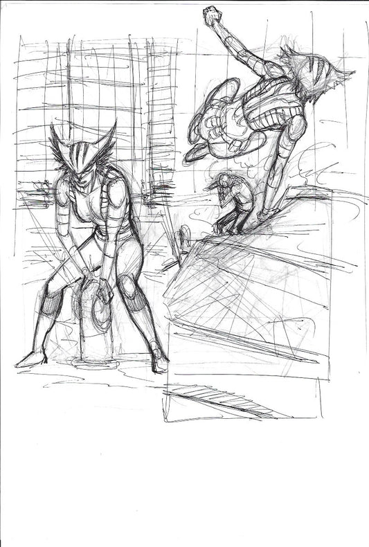 Sketch de HawkGirl - Superman de James Gunn